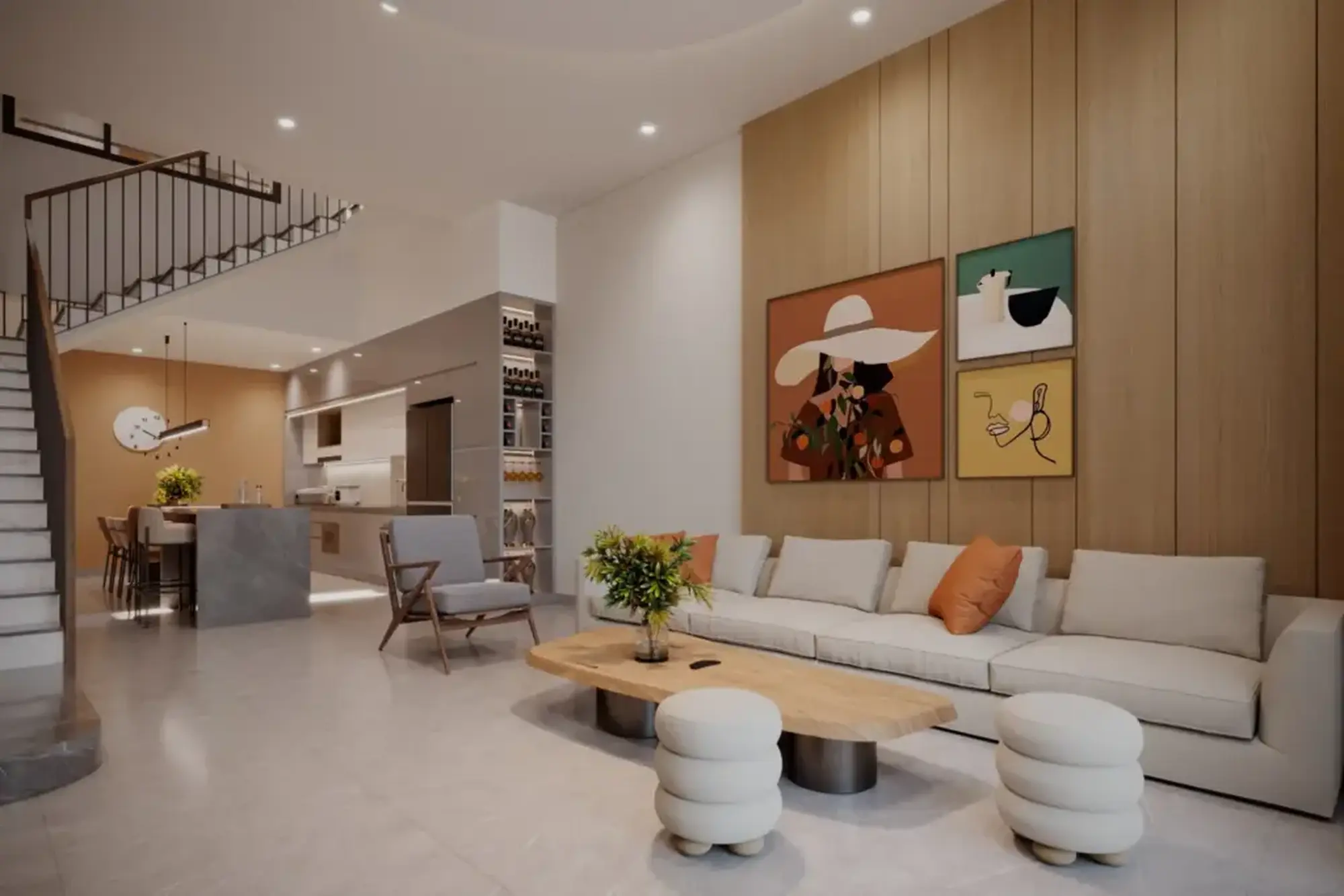 HẢI HOUSE – NHÀ PHỐ HIỆN ĐẠI 3 TẦNG NỔI BẬT VỚI SẮC TRẮNG VÀNG